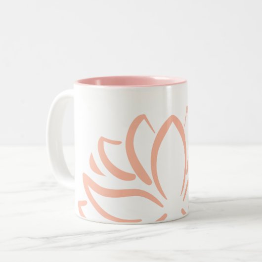 Lotus Blume Kaffee Tasse 11 Unzen (Vorderseite Links)