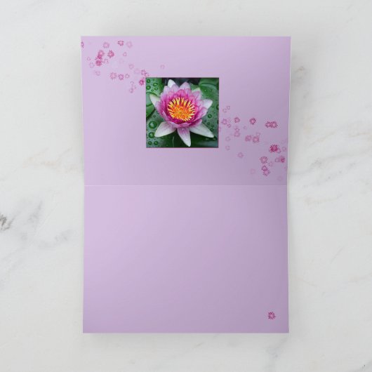 Lotus Blume Karte (Innenseite)
