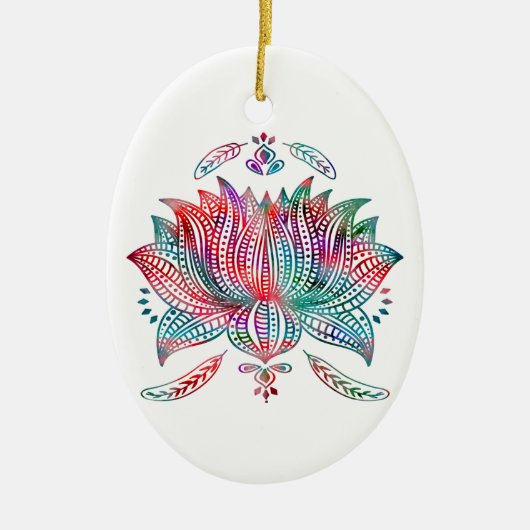 Lotus-Blume Keramik Ornament (Vorne)