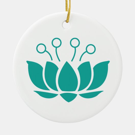 Lotus Blume Keramik Ornament (Vorne)