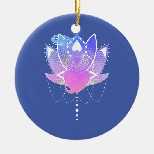 Lotus-Blume Keramik Ornament (Vorne)