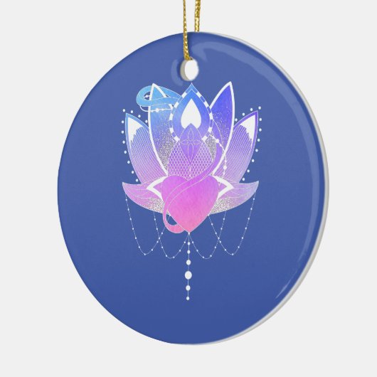 Lotus-Blume Keramik Ornament (Links)
