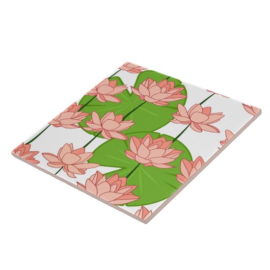 Lotus Blume Keramik Tile Fliese (Seite)