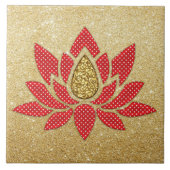Lotus Blume Keramik Tile Fliese (Vorderseite)
