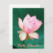 Lotus Blume Kinderdusche Einladungen (Vorne/Hinten)