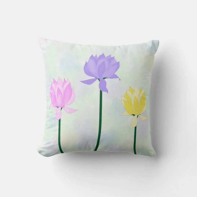 Lotus Blume Kissen (Vorderseite)