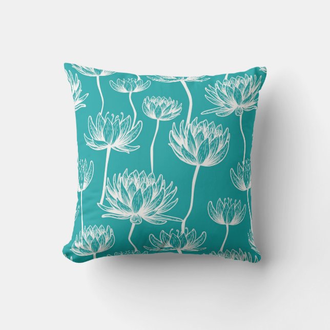 Lotus-Blume Kissen (Vorderseite)
