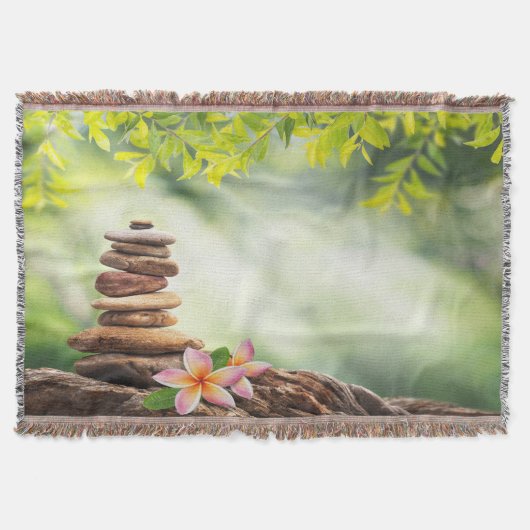 Lotus Blume Landschaft, Zen Stones Decke (Vorderseite)