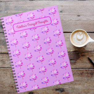 Lotus Blume Lavender Background Notebook Notizblock