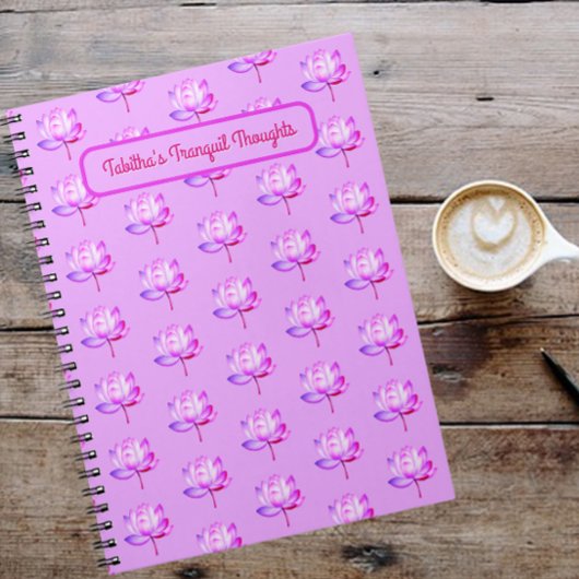 Lotus Blume Lavender Background Notebook Notizblock