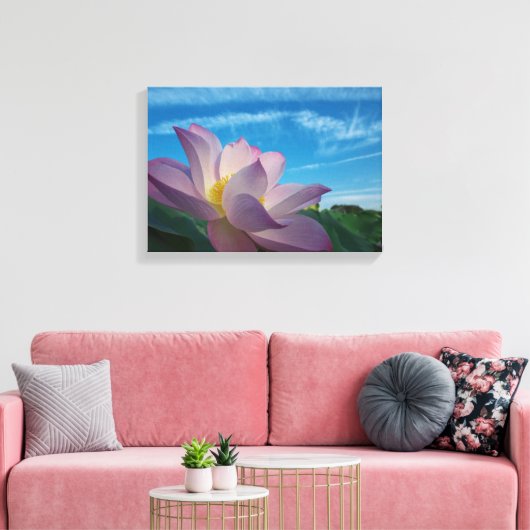 Lotus Blume Leinwanddruck (Insitu (Wohnzimmer))