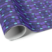 Lotus Blume Lila Blau Türkis Blumenmuster Geschenkpapier (Rolleneckpunkt)