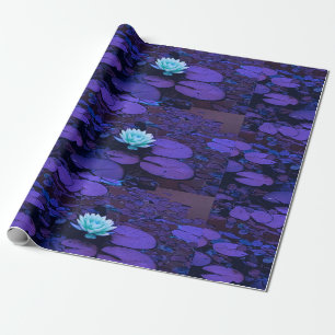 Lotus Blume Lila Blauer Türkischer Teich Geschenkpapier