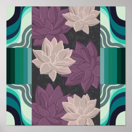 Lotus Blume - Lila Lotus und Pink Lotus Poster