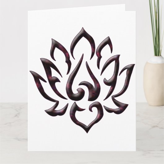 Lotus Blume Lila Universe Grußkarte Karte (Vorderseite)