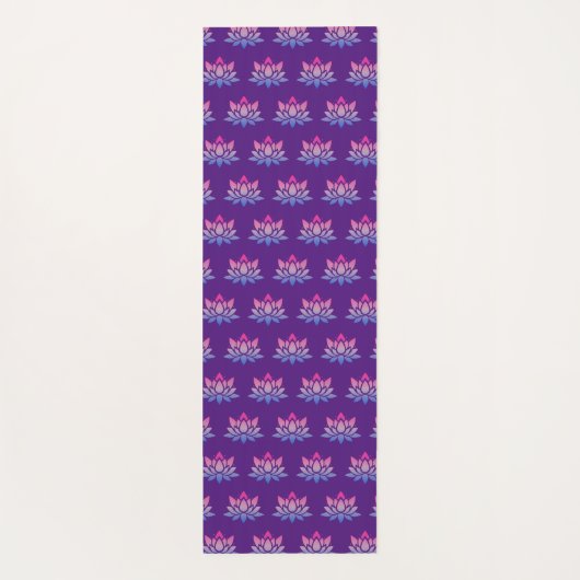 Lotus-Blume lila Yogamatte (Rückseite)