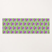 Lotus Blume & Lily Pads auf Laurel Green Yogamatte (Vorderseite (Horizontal))