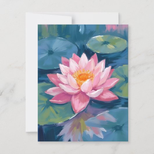 Lotus Blume Lippenstift Wasserfarbkarte (Vorderseite)