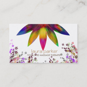 Lotus-Blume-Logo für Wasserfarben Yoga Heilung Visitenkarte