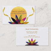 Lotus-Blume-Logo für Wasserfarben Yoga Heilung Visitenkarte (Vorne/Hinten)