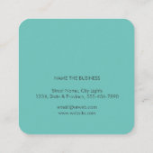 Lotus-Blume-Logo Grüne Massage Yoga Quadratische Visitenkarte (Rückseite)