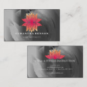 Lotus Blume Logo Yoga Business Card Visitenkarte (Vorne/Hinten)