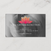 Lotus Blume Logo Yoga Business Card Visitenkarte (Rückseite)