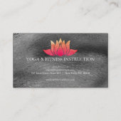 Lotus Blume Logo Yoga Business Card Visitenkarte (Rückseite)