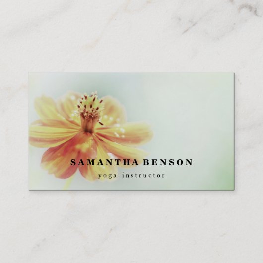 Lotus Blume Logo Yoga Business Card Visitenkarte (Vorderseite)