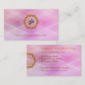 Lotus Blume Logo Yoga Elegante Moderne Wasserfarbe Visitenkarte (Vorne/Hinten)