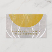 Lotus Blume Logo Yoga Instructor Gold Circle Visitenkarte (Vorderseite)