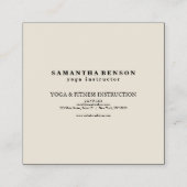 Lotus Blume Logo Yoga Quadratische Visitenkarte (Rückseite)