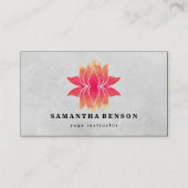 Lotus Blume Logo Yoga Visitenkarte (Vorderseite)