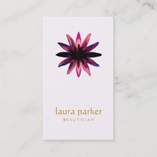 Lotus Blume Logos Heiltherapie Yoga Holistische Visitenkarte