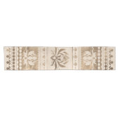 Lotus Blume Luxuriöses Dekor - Pastellgold Kurzer Tischläufer (Horizontal)