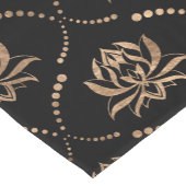 Lotus Blume Luxuriöses Dekor - Schwarz und Gold Kurzer Tischläufer (Ecke)