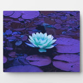 Lotus Blume Magisches Lila Blau Türkis Fotoplatte (Vorderseite)