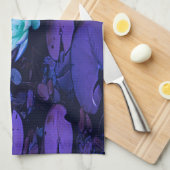 Lotus Blume Magisches Lila Blau Türkis Handtuch (Viertel Falte)