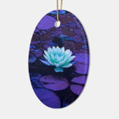 Lotus Blume Magisches Lila Blau Türkis Keramik Ornament (Links)