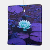 Lotus Blume Magisches Lila Blau Türkis Keramikornament (Links)