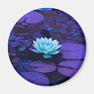 Lotus Blume Magisches Lila Blau Türkis Magnet