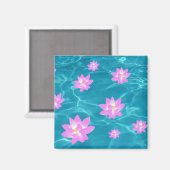 Lotus Blume Magnet (Vorderseite/Rückseite)