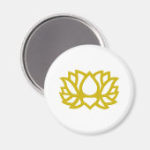 Lotus Blume Magnet (Vorderseite/Rückseite)