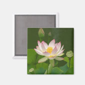 Lotus Blume Magnet (Vorderseite/Rückseite)