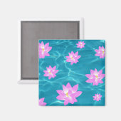 Lotus Blume Magnet (Vorderseite/Rückseite)
