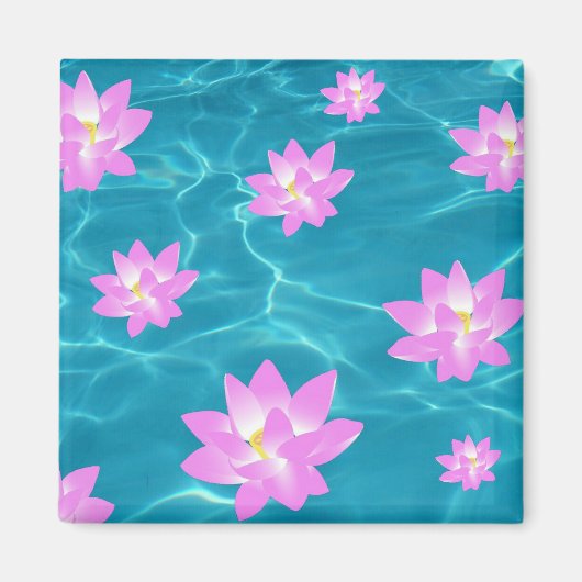 Lotus Blume Magnet (Vorne)
