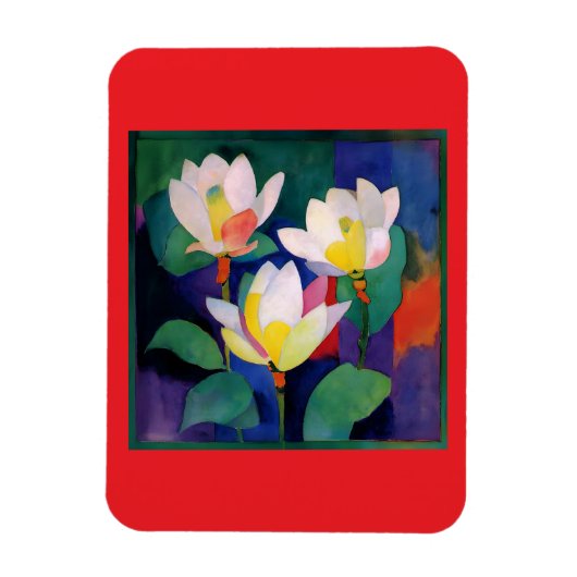 Lotus Blume Magnet (Vertikal)