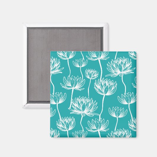 Lotus-Blume Magnet (Vorderseite/Rückseite)