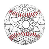 Lotus Blume Mandala Baseball (Rückseite)
