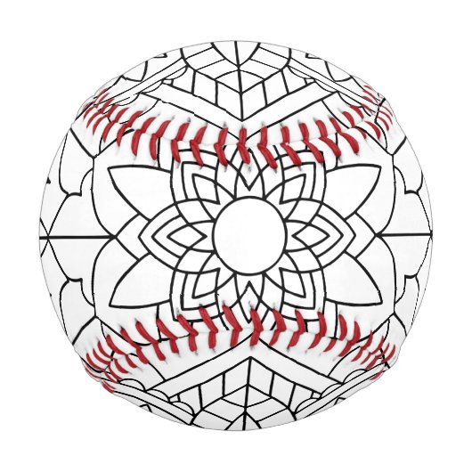 Lotus Blume Mandala Baseball (Vorderseite)